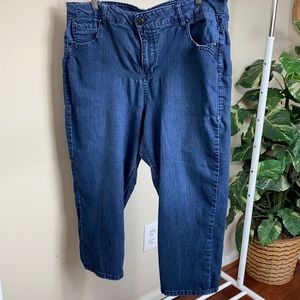 Avenue Medium Wash Denim Capri Pants